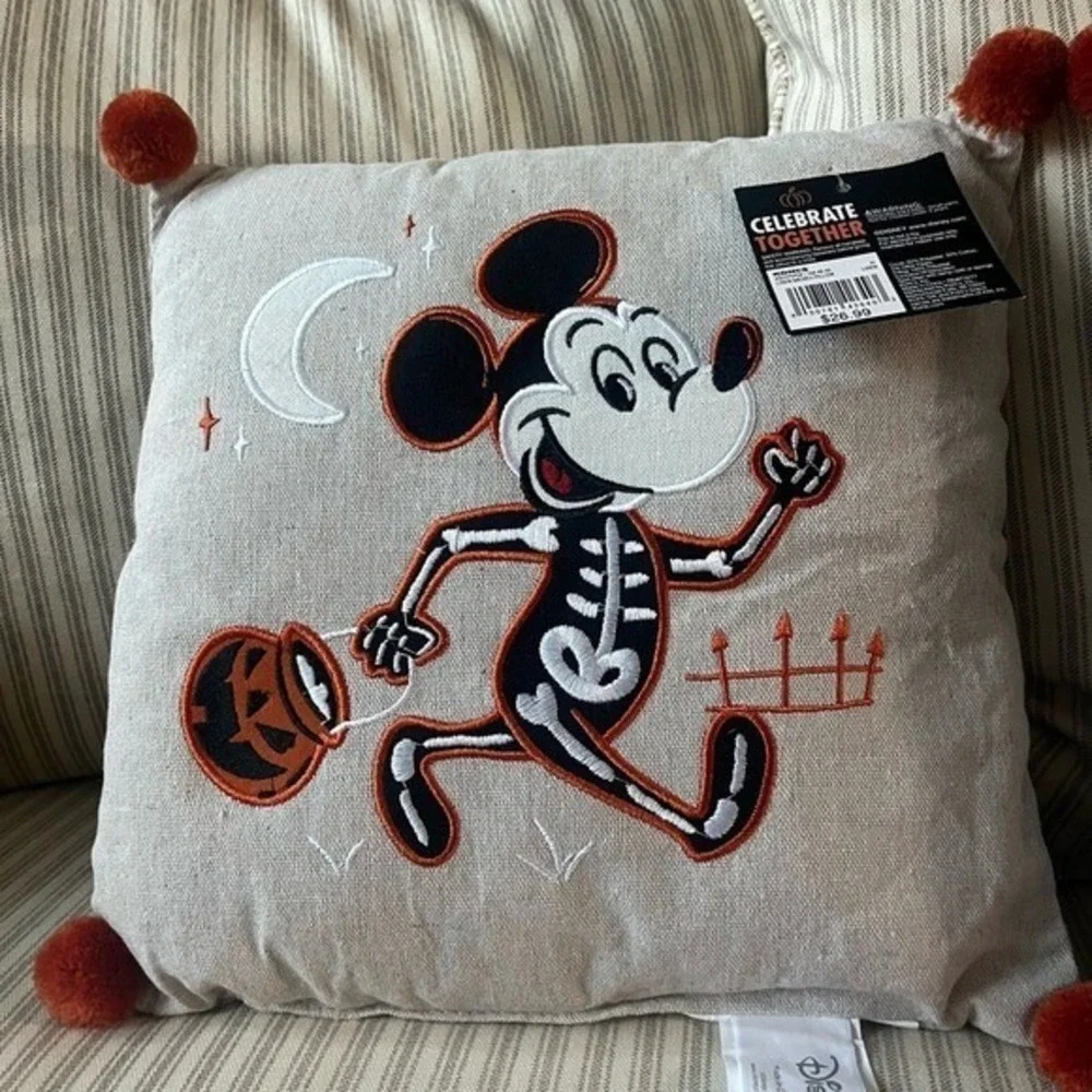 Celebrate Together Halloween Mickey and Minnie Pillows Embroidered Throw Pillows